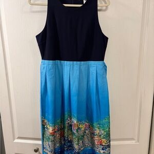 Hutch Sleeveless Navy and Blue Dress